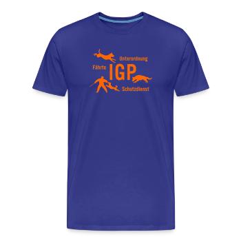 IGP Hundesport - orange - Männer Premium Bio T-Shirt - Königsblau - Vorne - Damien (186cm)