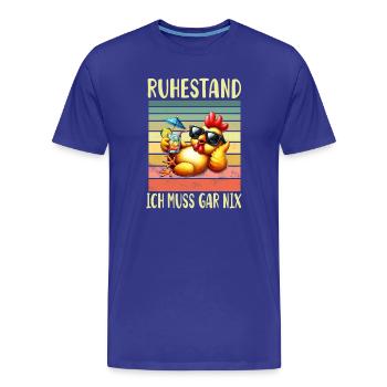 Ruhestand Rentner Rentnerin - Männer Premium Bio T-Shirt - Königsblau - Vorne - Damien (186cm)