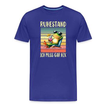 Ruhestand Rentner Pension - Männer Premium Bio T-Shirt - Königsblau - Vorne - Damien (186cm)