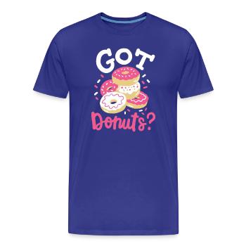 Donuts Donut-Liebhaber - Männer Premium Bio T-Shirt - Königsblau - Vorne - Damien (186cm)