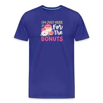 Donuts Donut-Liebhaber - Männer Premium Bio T-Shirt - Königsblau - Vorne - Damien (186cm)