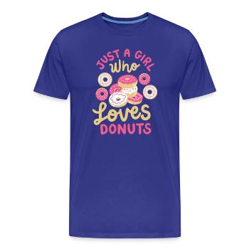 Donuts Donut-Liebhaber - Männer Premium Bio T-Shirt - Königsblau - Vorne - Damien (186cm)