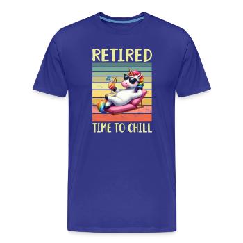 Retirement Pensioner Pensioner - Men's Premium Organic T-Shirt - royal blue - Front - Damien (186cm)
