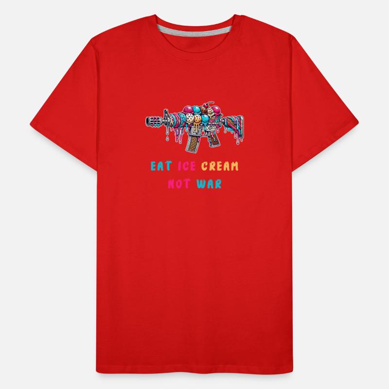 Eiscreme statt Krieg Männer Premium Bio T-Shirt
