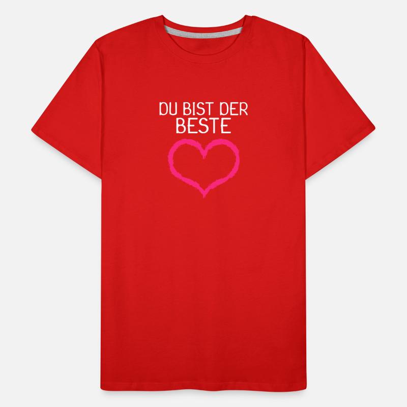 Du bist der Beste Herz Geschenk Männer Premium Bio T-Shirt
