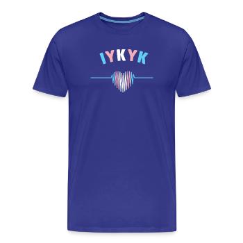 Mois de la fierté LGBT - IYKYK Transgender - T-shirt bio Premium Homme - bleu roi - Devant - Damien (186cm)
