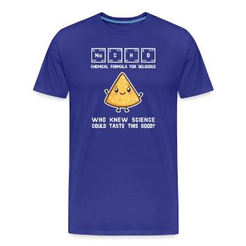 Formule chimique pour un design de délicieux nachos - T-shirt bio Premium Homme - bleu roi - Devant - Damien (186cm)
