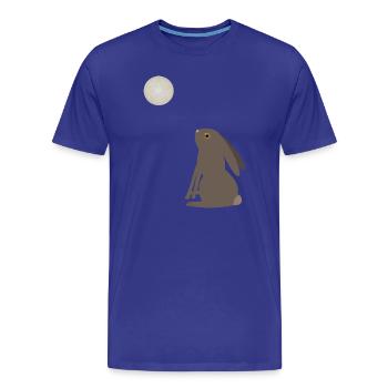 Magical Wiccan Hare and Pentacle Moon - Men's Premium Organic T-Shirt - royal blue - Front - Damien (186cm)