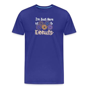 Donuts Donut-Liebhaber - Männer Premium Bio T-Shirt - Königsblau - Vorne - Damien (186cm)