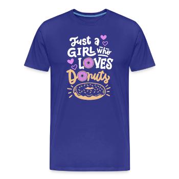 Donuts Donut-Liebhaber - Männer Premium Bio T-Shirt - Königsblau - Vorne - Damien (186cm)
