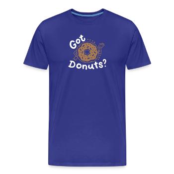 Donuts Donut-Liebhaber - Männer Premium Bio T-Shirt - Königsblau - Vorne - Damien (186cm)