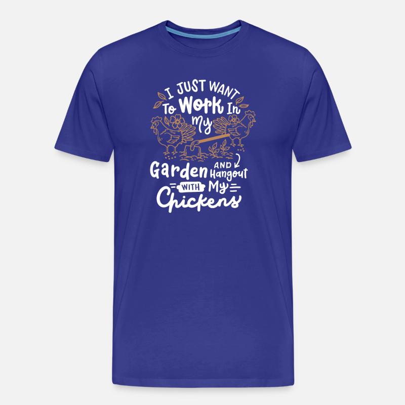 Garten Hühner - Männer Premium Bio T-Shirt - Königsblau