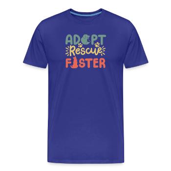 Hund adoptieren Rettung - Männer Premium Bio T-Shirt - Königsblau - Vorne - Damien (186cm)