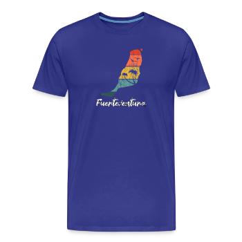 Fuerteventura Umriss Karte Kanaren retro vintage - Männer Premium Bio T-Shirt - Königsblau - Vorne - Damien (186cm)