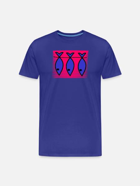 FISCH. SARDINE. Aprilscherze. MEER. OZEAN - Männer Premium Bio T-Shirt - Königsblau