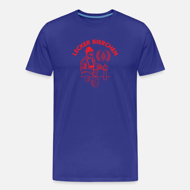 Lustiges lecker Bierchen Döner Retro Design - Männer Premium Bio T-Shirt - Königsblau