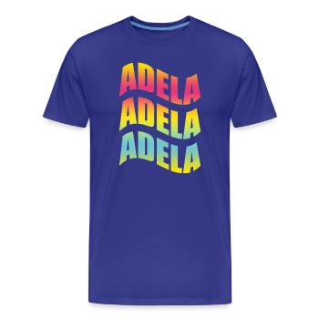 Adela t-shirt effet vague t-shirt effet vague - T-shirt bio Premium Homme - bleu roi - Devant - Damien (186cm)