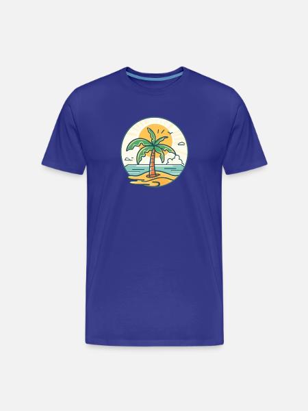 Sun Island Palm Magic - Men's Premium Organic T-Shirt - royal blue