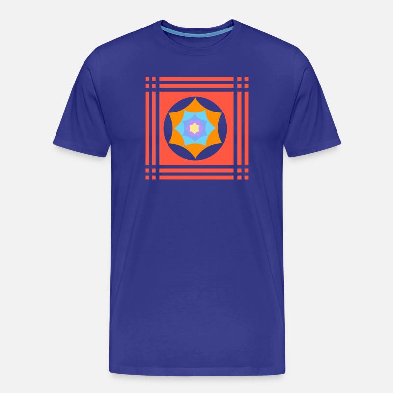 Farbenspiele mit Stern - Männer Premium Bio T-Shirt - Königsblau