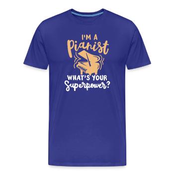 Pianist Klavierspieler - Männer Premium Bio T-Shirt - Königsblau - Vorne - Damien (186cm)