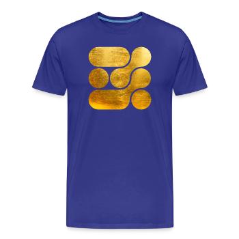 OCHOOO - GOLD - Men's Premium Organic T-Shirt - royal blue - Front - Damien (186cm)