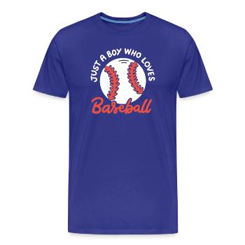Baseball-Liebhaber Baseball-Spieler - Männer Premium Bio T-Shirt - Königsblau - Vorne - Damien (186cm)