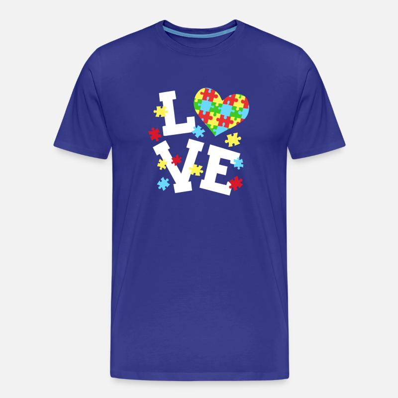 Autismus Bewusstsein - Männer Premium Bio T-Shirt - Königsblau