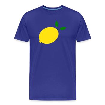 Zitrone Limone Limette - Männer Premium Bio T-Shirt - Königsblau - Vorne - Damien (186cm)