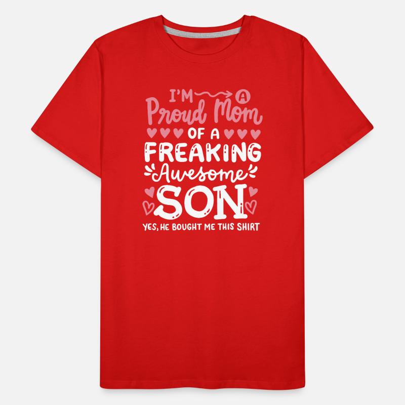 Stolze Mutter Sohn Muttertag Männer Premium Bio T-Shirt