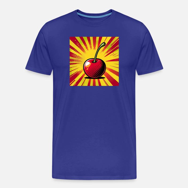 Kirsche 2 - Männer Premium Bio T-Shirt - Königsblau