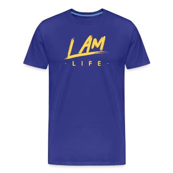 Ich bin das Leben Zen Motivation - Männer Premium Bio T-Shirt - Königsblau - Vorne - Damien (186cm)