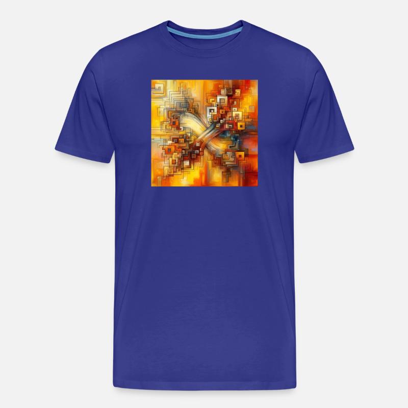 Quadrate 3 - Männer Premium Bio T-Shirt - Königsblau
