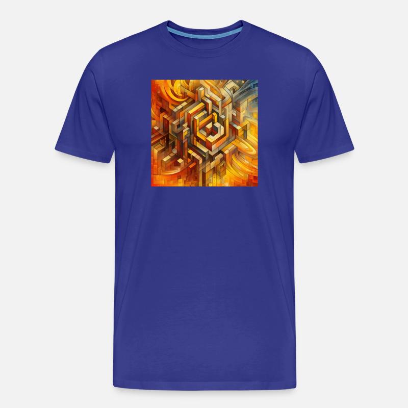 Quadrate 4 - Männer Premium Bio T-Shirt - Königsblau