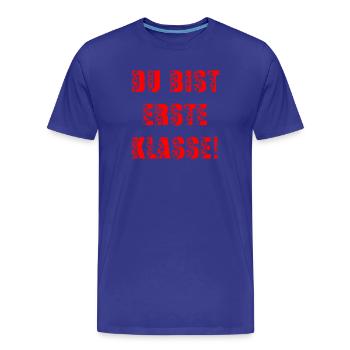 SCHULANFANG DU BIST ERSTE KLASSE - Männer Premium Bio T-Shirt - Königsblau - Vorne - Damien (186cm)