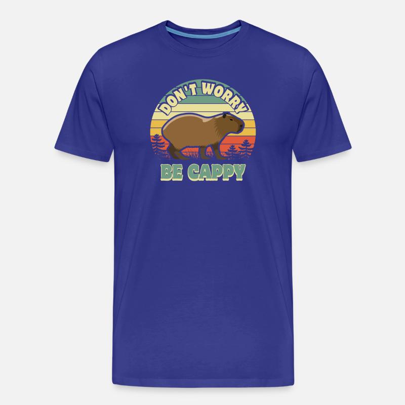 Don't worry be Cappy - Capybara - Männer Premium Bio T-Shirt - Königsblau