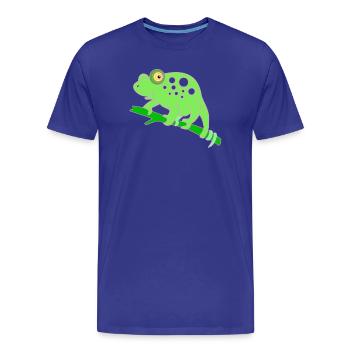 Chamaeleon tier - Männer Premium Bio T-Shirt - Königsblau - Vorne - Damien (186cm)