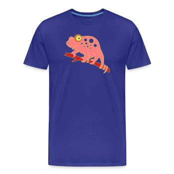 Chamaeleon tier - Männer Premium Bio T-Shirt - Königsblau - Vorne - Damien (186cm)