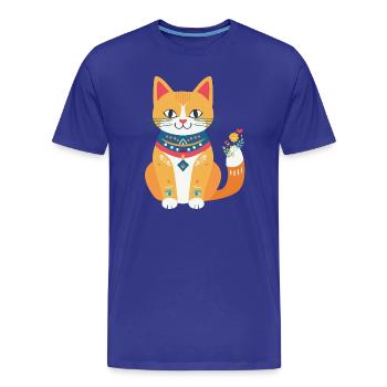 mignon chat folklore - T-shirt bio Premium Homme - bleu roi - Devant - Damien (186cm)