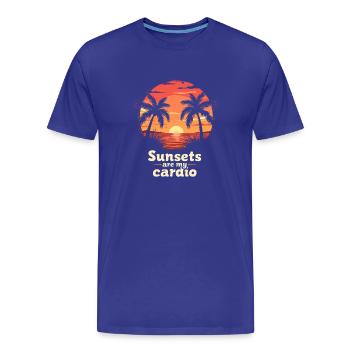 Sonnenuntergänge sind mein Cardio - Männer Premium Bio T-Shirt - Königsblau - Vorne - Damien (186cm)