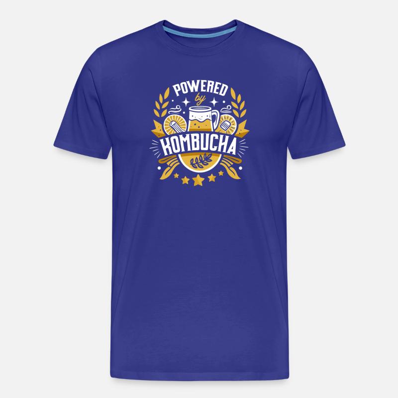 Kombucha Kraft Emblem - Männer Premium Bio T-Shirt - Königsblau