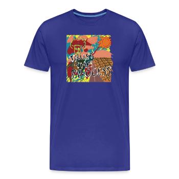 Trust the process - Männer Premium Bio T-Shirt - Königsblau - Vorne - Damien (186cm)
