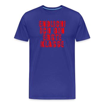EINSCHULUNG SCHULANFANG ERSTE KLASSE - Männer Premium Bio T-Shirt - Königsblau - Vorne - Damien (186cm)