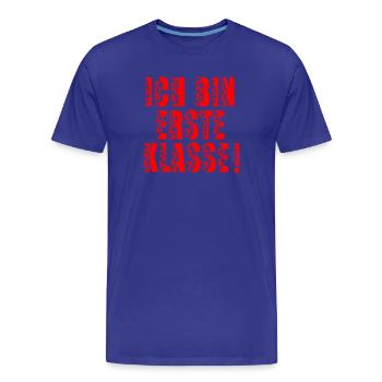 EINSCHULUNG - ICH BIN ERSTE KLASSE - Männer Premium Bio T-Shirt - Königsblau - Vorne - Damien (186cm)