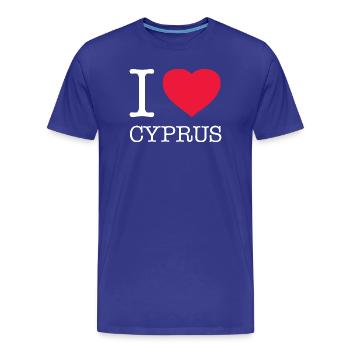 J’ADORE CHYPRE - T-shirt bio Premium Homme - bleu roi - Devant - Damien (186cm)