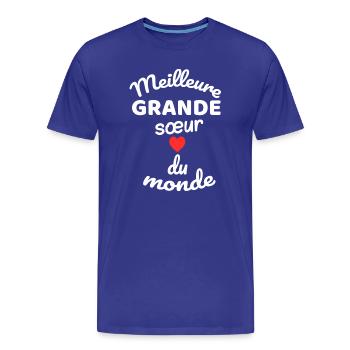 Ewiges Geschwistergeschenk mit Rouge-Herz - Männer Premium Bio T-Shirt - Königsblau - Vorne - Damien (186cm)
