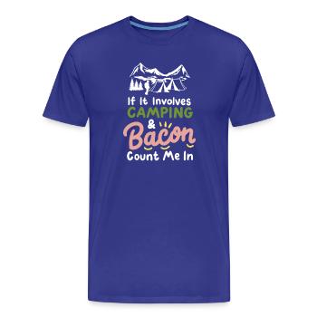 Camping und Speck Camper - Männer Premium Bio T-Shirt - Königsblau - Vorne - Damien (186cm)