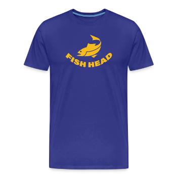 FISH HEAD - Men's Premium Organic T-Shirt - royal blue - Front - Damien (186cm)