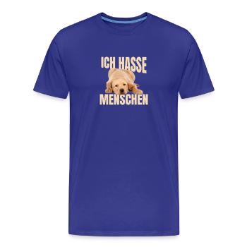 Labrador Meme - Männer Premium Bio T-Shirt - Königsblau - Vorne - Damien (186cm)