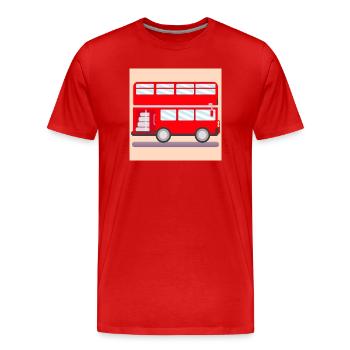BUS BUS DRIVER - Men's Premium Organic T-Shirt - red - Front - Damien (186cm)