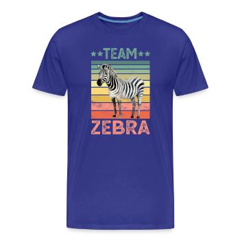 Zebra - Männer Premium Bio T-Shirt - Königsblau - Vorne - Damien (186cm)